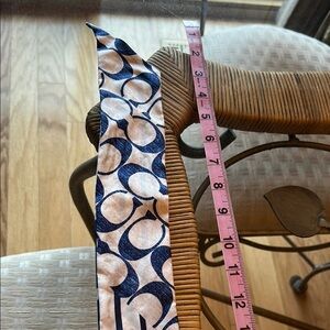 Coach Blue and cream Scarf Patterned Reversible!